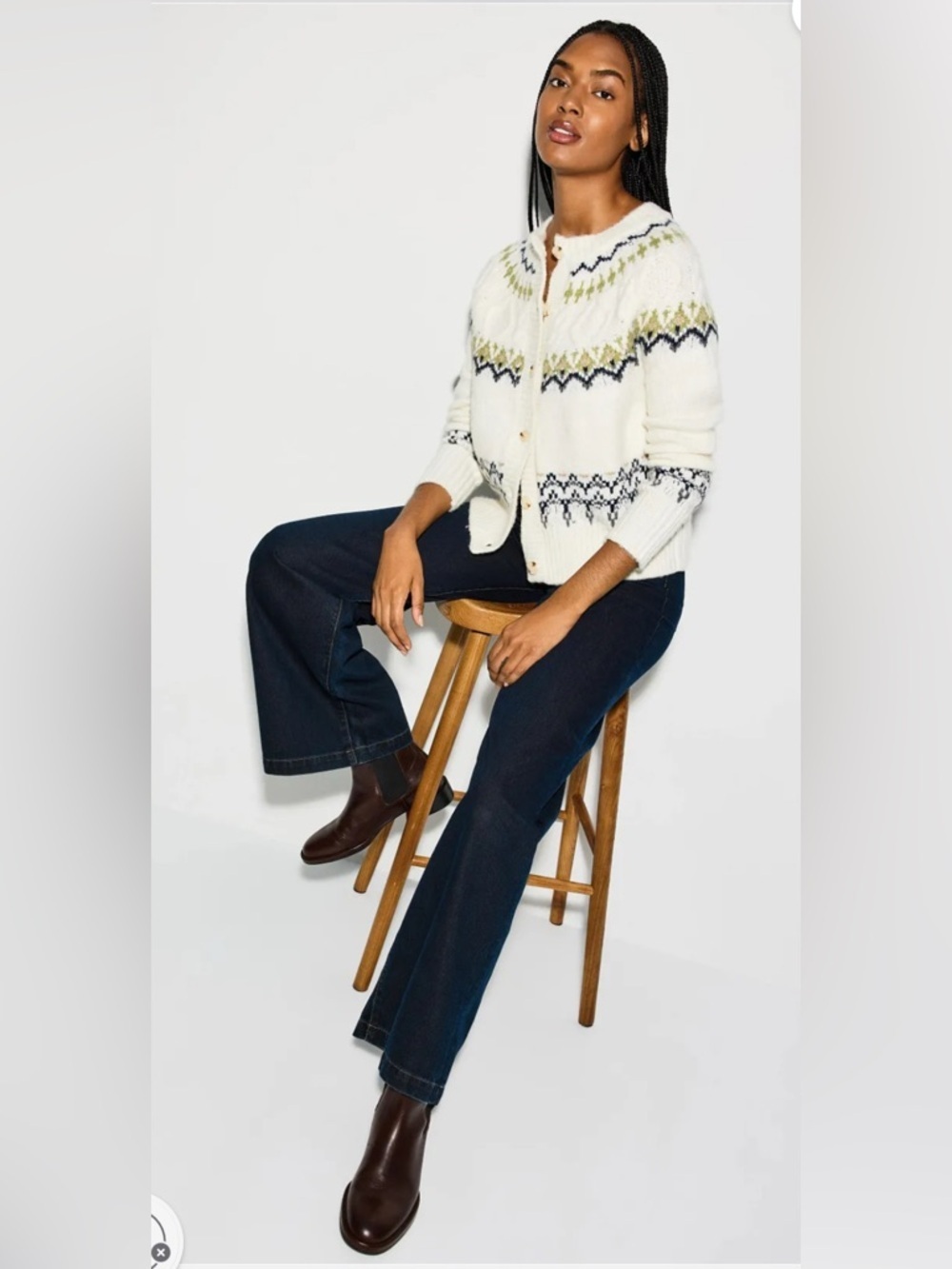 Fifteen Twenty Astrid Fair Isle Cardigan M - Picture 4 of 14